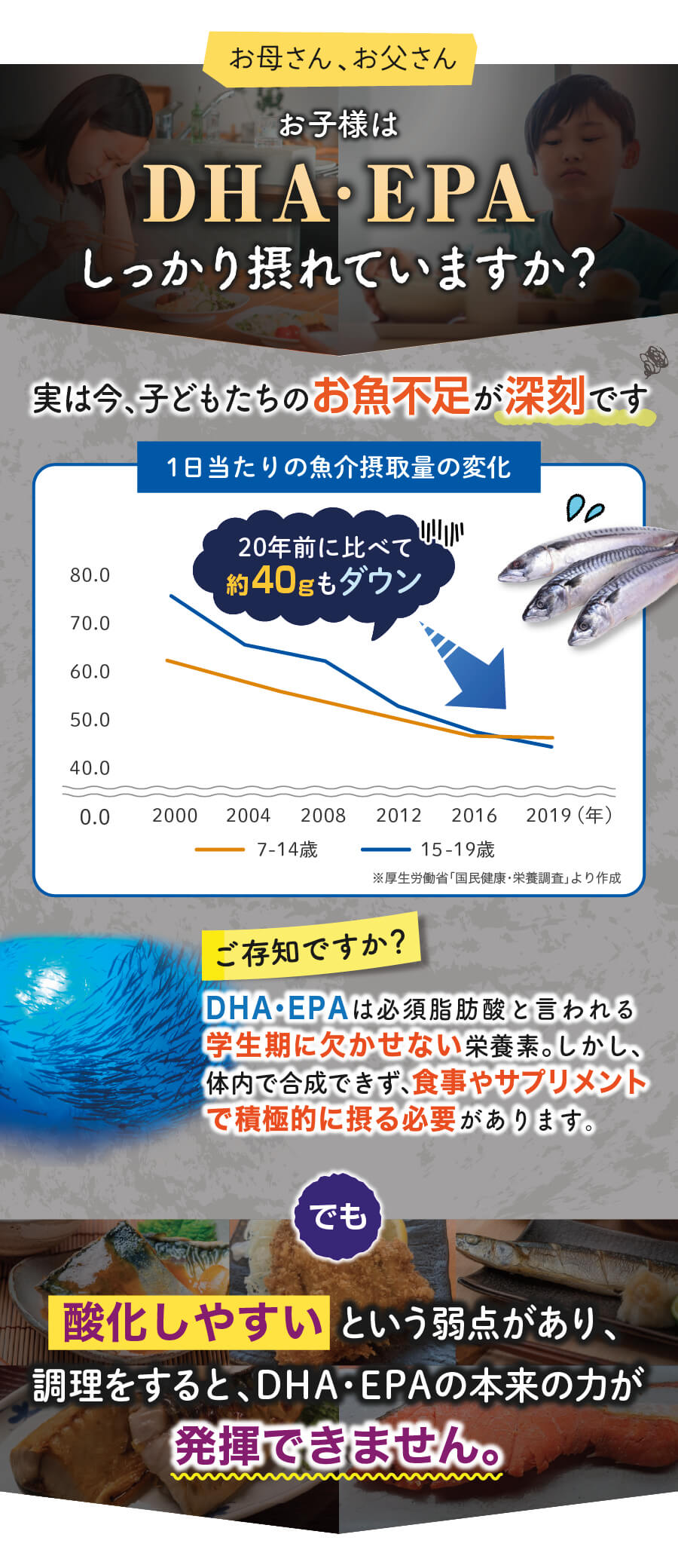 お子様はDHA・EPAしっかり摂れていますか？